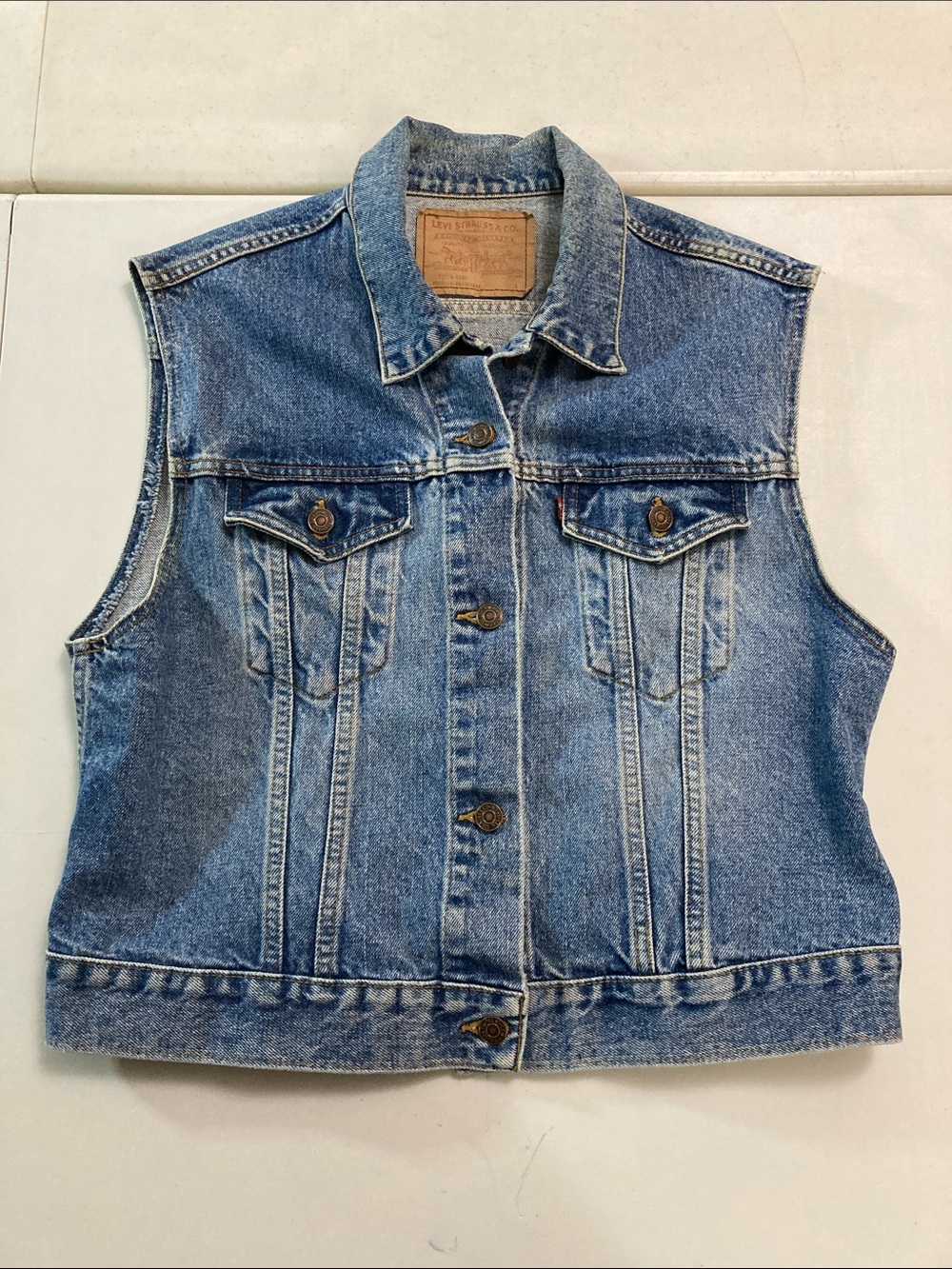 Vintage 1980s Levi’s Trucker Vest Size Large